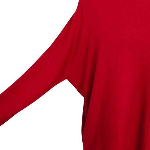 Chicos Center Seam Pullover Sweater Large / 2 Red Cashmere Blend Festive Holiday - Picture 6 of 10